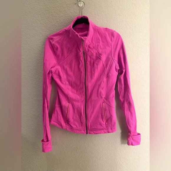 Lululemon Pink Full Zip Jacket Size 10 Athletic Yoga Running - Picture 3 of 10